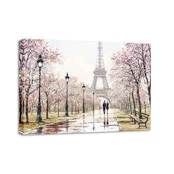 Tablou styler canvas watercolor paris melancholy, 85 x 113 cm