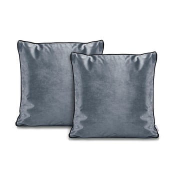 Set 2 fețe de pernă decoking rimavelvet steel, 45 x 45 cm, gri