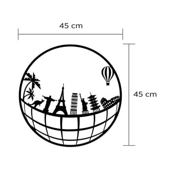 Decorațiune din metal pentru perete cities