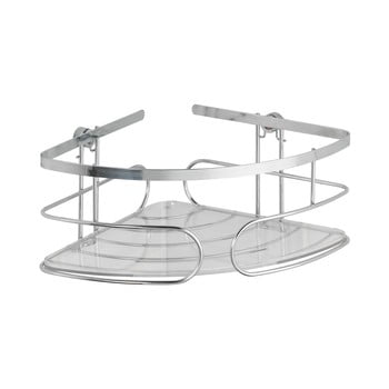 Raft de perete pentru colț, din oțel inoxidabil wenko premium, înălțime 10 cm