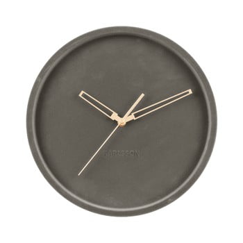 Ceas din catifea pentru perete karlsson lush, gri închis, ø 30 cm