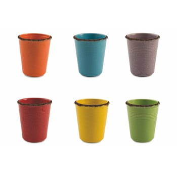 Set 6 pahare din ceramică pentru apă villa d'este baita, 350 ml