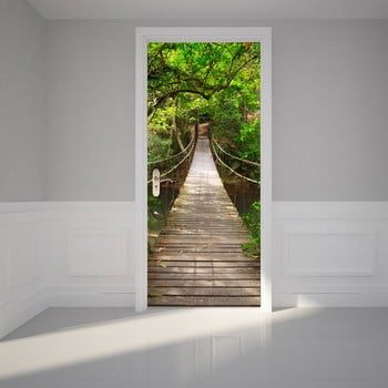 Autocolant adeziv pentru ușă Ambiance Suspension Bridge, 83 x 204 cm imagine