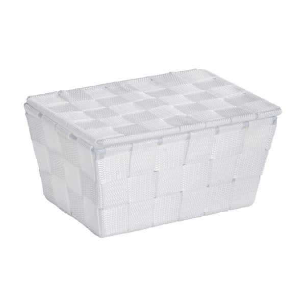 Bílý košík s víkem Wenko Adria