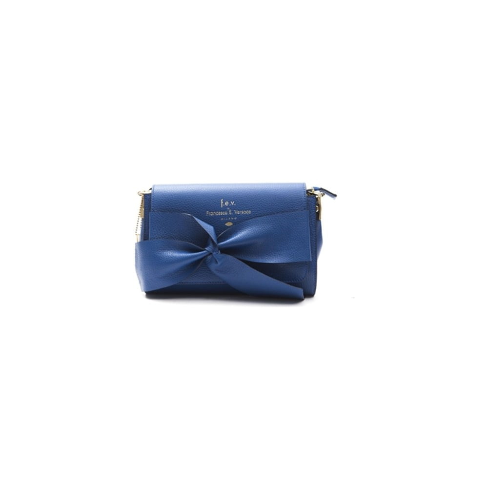 Modrá kožená kabelka f.e.v. by Francesca E. Versace Calima