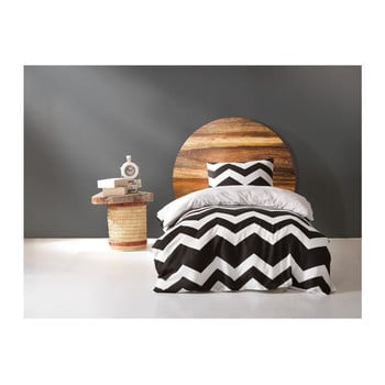Set lenjerie și cearșaf din bumbac pentru pat single james, 160 x 220 cm