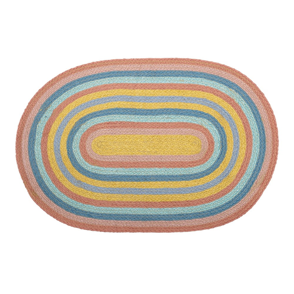 Jutový koberec Bloomingville Mini Rainbow, 50 x 75 cm