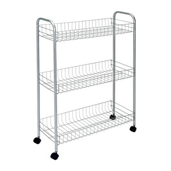 Suport mobil cu rafturi metaltex ascona slim de luxe, înălțime 84 cm