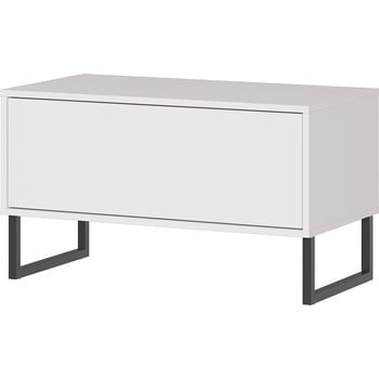 Bancă cu sertar germania madeo, lățime 75 cm, alb