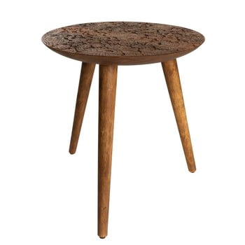Măsuță auxiliară din lemn de palisandru sheesham dutchbone, ⌀ 40 cm