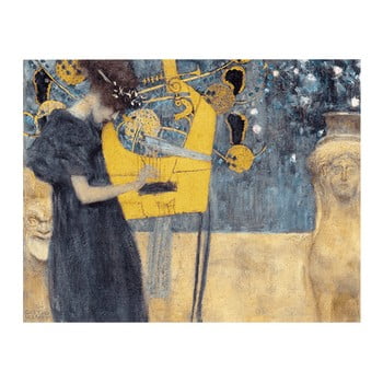 Reproducere pe pânză după gustav klimt - music, 70 x 55 cm