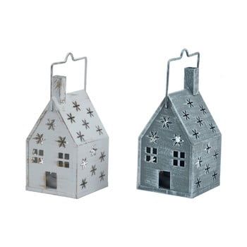 Set 2 felinare din metal pentru lumânări mici ego dekor