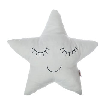 Pernă din amestec de bumbac pentru copii apolena pillow toy star, 35 x 35 cm, gri deschis