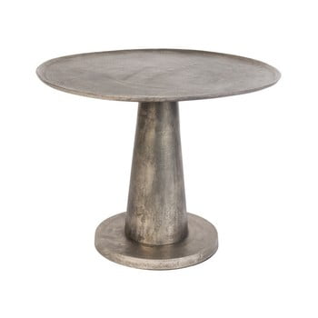 Măsuță auxiliară din metal dutchbone brute, ⌀ 63 cm, argintiu