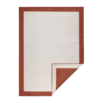 Covor reversibil bougari panama, 80 x 150 cm, roșu - crem
