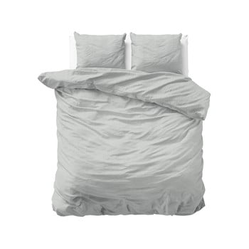 Lenjerie din flanelă pentru pat dublu sleeptime jason, 200 x 220 cm, gri deschis
