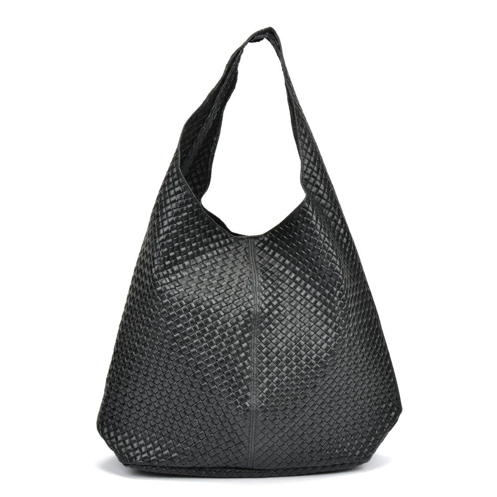 Černá kožená kabelka Mangotti Bags Serena