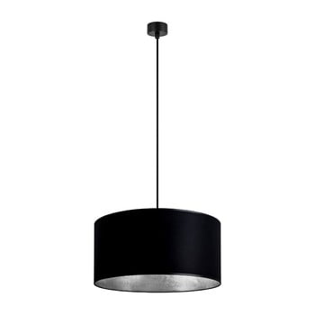 Lustră cu interiorul argintiu sotto luce mika, ∅ 40 cm, negru