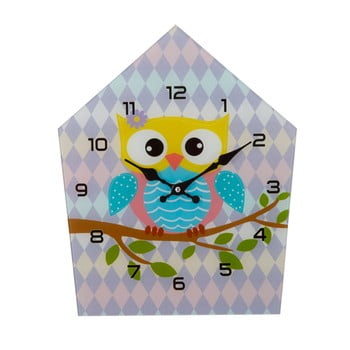 Ceas de perete din sticlă mauro ferretti owly