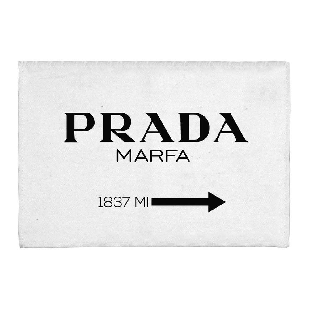 Bílo-černá podložka do koupelny Really Nice Things Prada, 60 x 40 cm