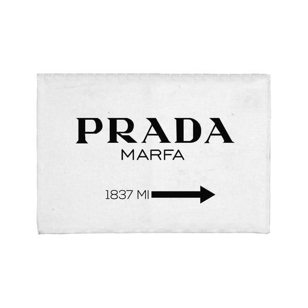 Bílo-černá podložka do koupelny Really Nice Things Prada, 60 x 40 cm