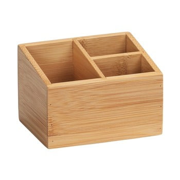 Organizator din bambus pentru baie cu 3 compartimente wenko terra