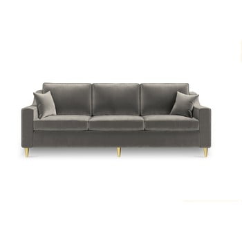 Canapea extensibilă cu 3 locuri mazzini sofas marigold, gri închis