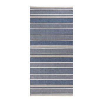 Covor potrivit pentru exterior bougari strap, 80 x 200 cm, albastru