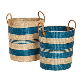 Set 2 coșuri depozitare din iarbă de mare hübsch panduro
