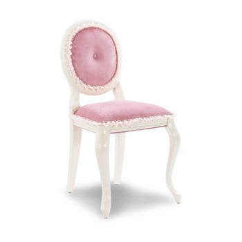 Scaun cu înveliș roz Dream Chair Pink, alb title=Scaun cu înveliș roz Dream Chair Pink, alb