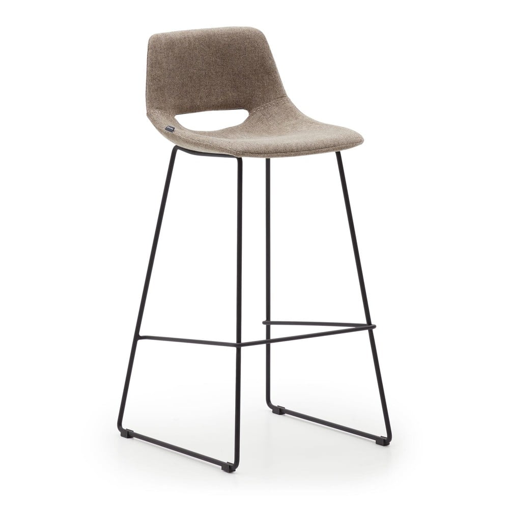 Světle hnědé barové židle v sadě 2 ks (výška sedáku 76 cm) Zahara – Kave Home