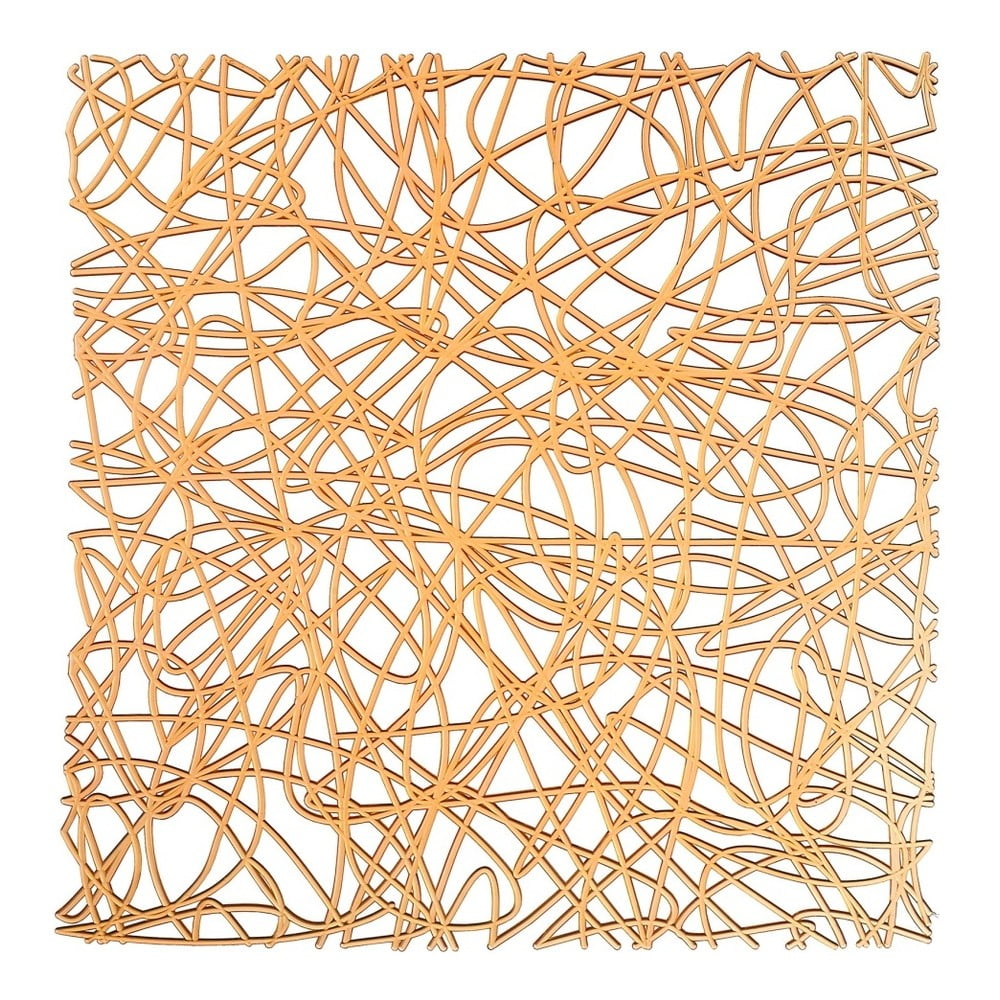 Oranžová podložka do dřezu Wenko Sink Mat Cross, 30,5 x 30,5 cm