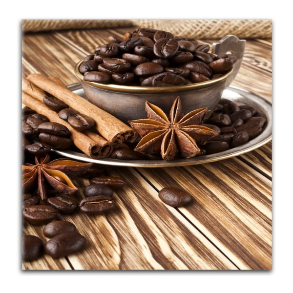 Obraz Styler Glasspik Coffee, 30 x 30 cm