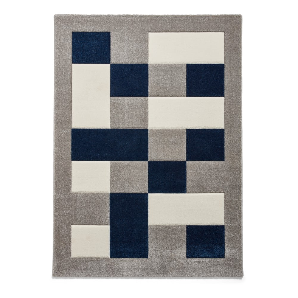 Modro-šedý koberec Think Rugs Brooklyn, 80 x 150 cm
