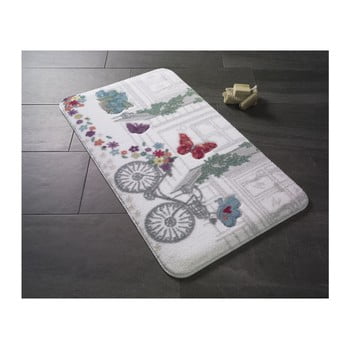 Covoraş de baie confetti bathmats spilled flowers, 80 x 140 cm, roşu