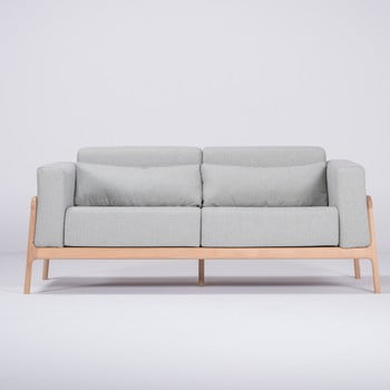 Canapea cu structură din lemn de stejar gazzda fawn, 180 cm, albastru - gri