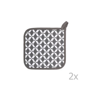 Set 2 șervete termice din bumbac tiseco home studio square, gri