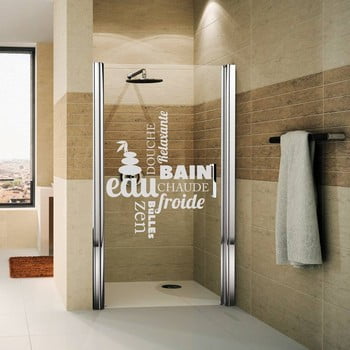Autocolant rezistent la apă, pentru cabina de duș, ambiance zen