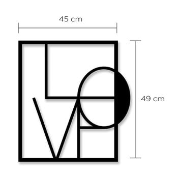Decorațiune din metal pentru perete love