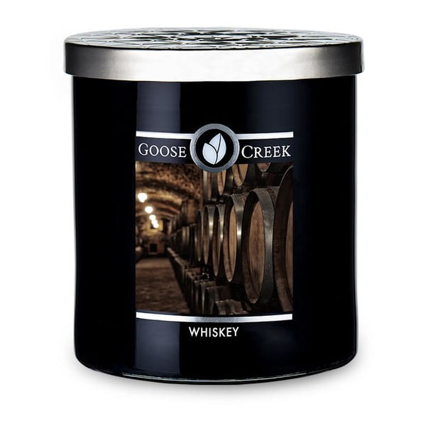 Pánská vonná svíčka v dóze Goose Creek Whiskey, 60 hodin hoření