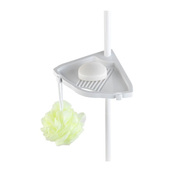 Bílá teleskopická nástěnná polička do koupelny Wenko Easy