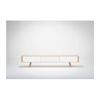 Comodă tv din lemn de stejar ena, 225 x 55 x 45 cm
