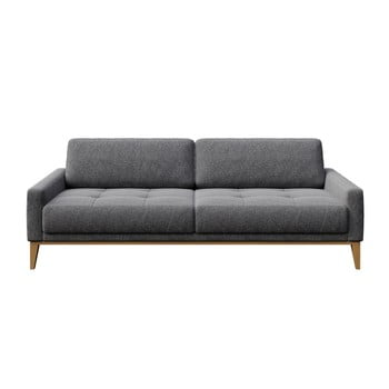 Canapea cu 3 locuri mesonica musso tufted, cenușiu