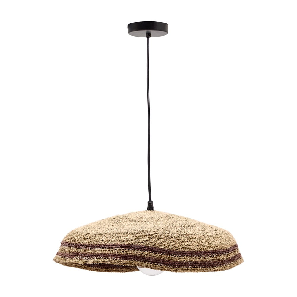 Závěsné svítidlo v přírodní barvě se stínidlem z mořské trávy ø 44 cm Vinyola – Kave Home