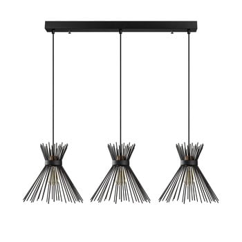 Lustră de 3 becuri opviq lights kirpi, negru