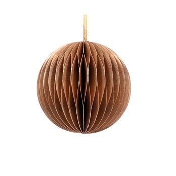 Decorațiune din hârtie pentru crăciun only natural, ø 7,5 cm, maro auriu