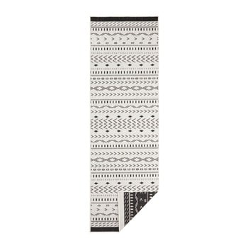 Covor cu 2 fețe bougari twin supreme daro, 80 x 350 cm, negru-crem