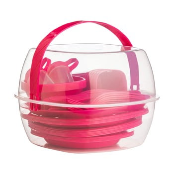Set pentru picnic premier housewares hot pink, 51 buc