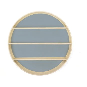 Raft de perete surdic azul, Ø 56 cm, albastru deschis