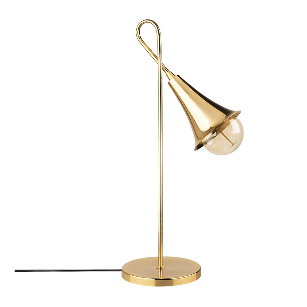 Kovová stolní lampa ve zlaté barvě Opviq lights Elisa